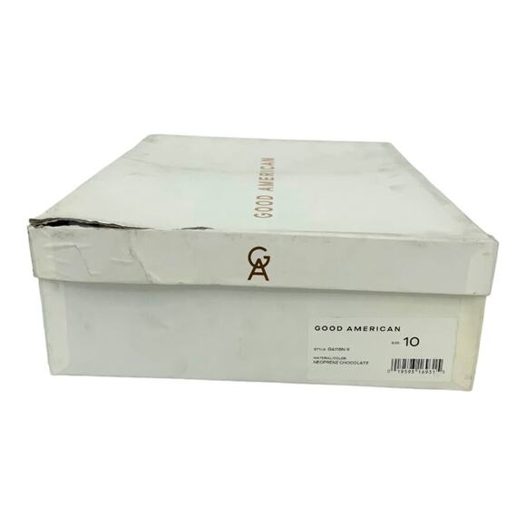 Good American High Kickstand Brown Neoprene Heeled Boots Size 10 NWT $295 MSRP - Picture 8 of 8